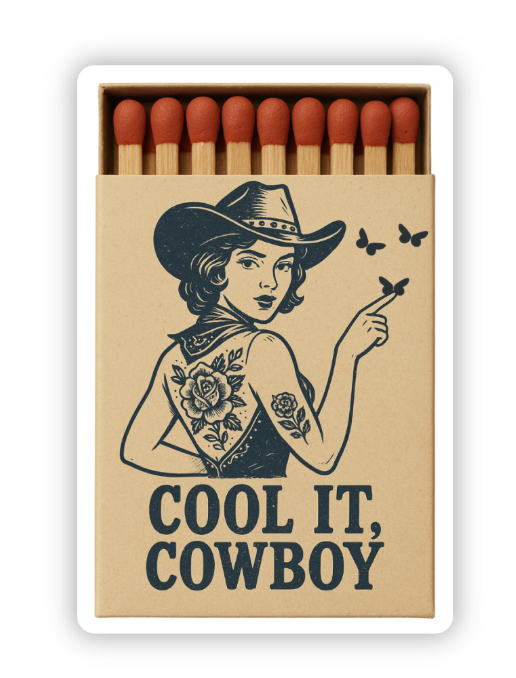 Cool it Cowboy Sticker