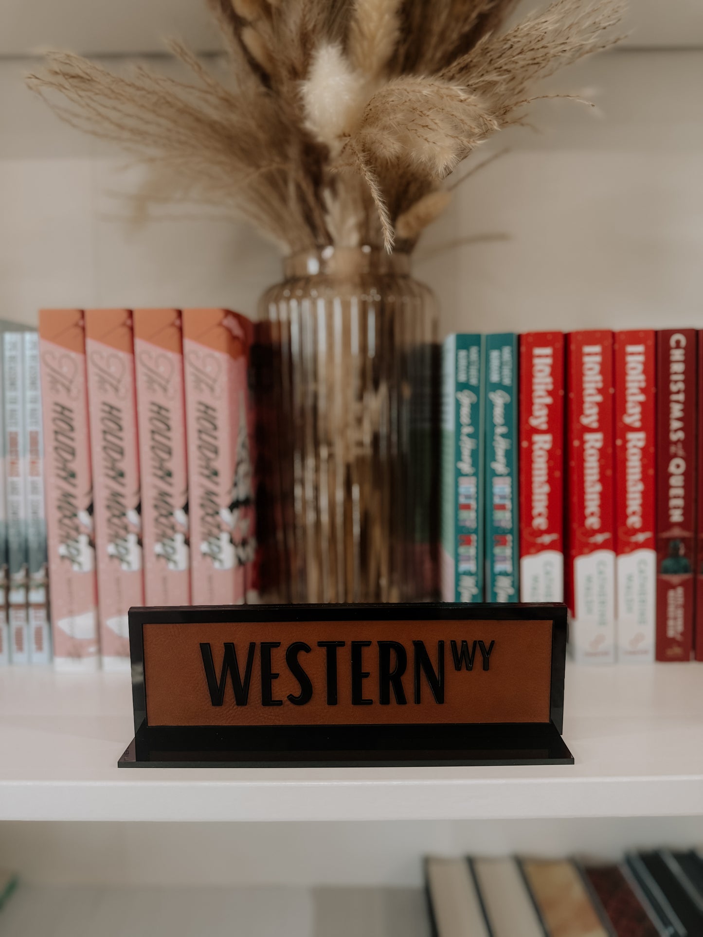 Western Acrylic Shelf Sign w/ Stand