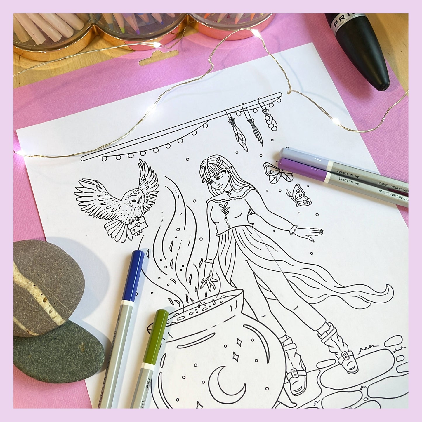 Whimsical Witches Coloring Book For Adults + Teens
