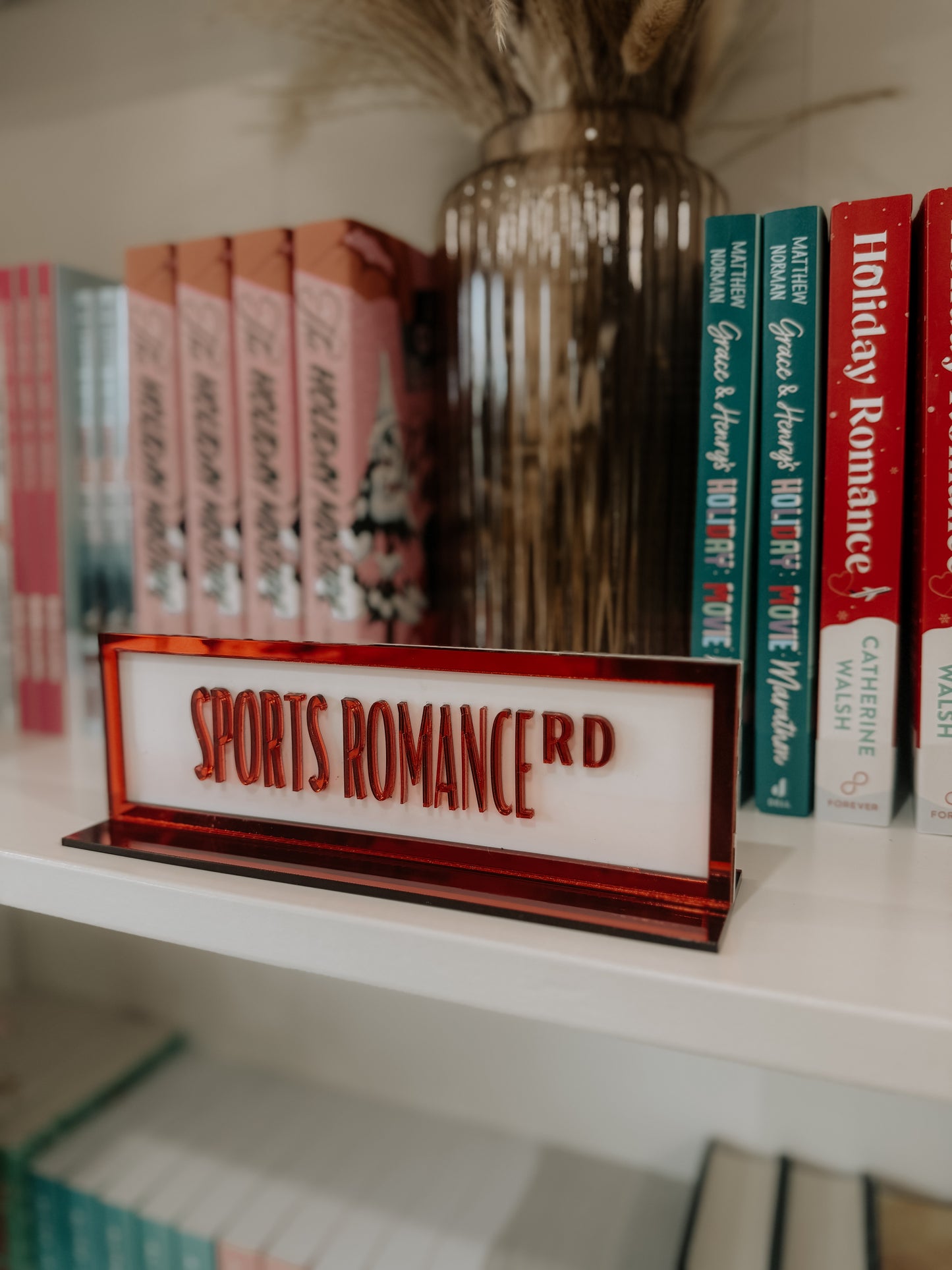Sports Romance Acrylic Shelf Sign w/ Stand