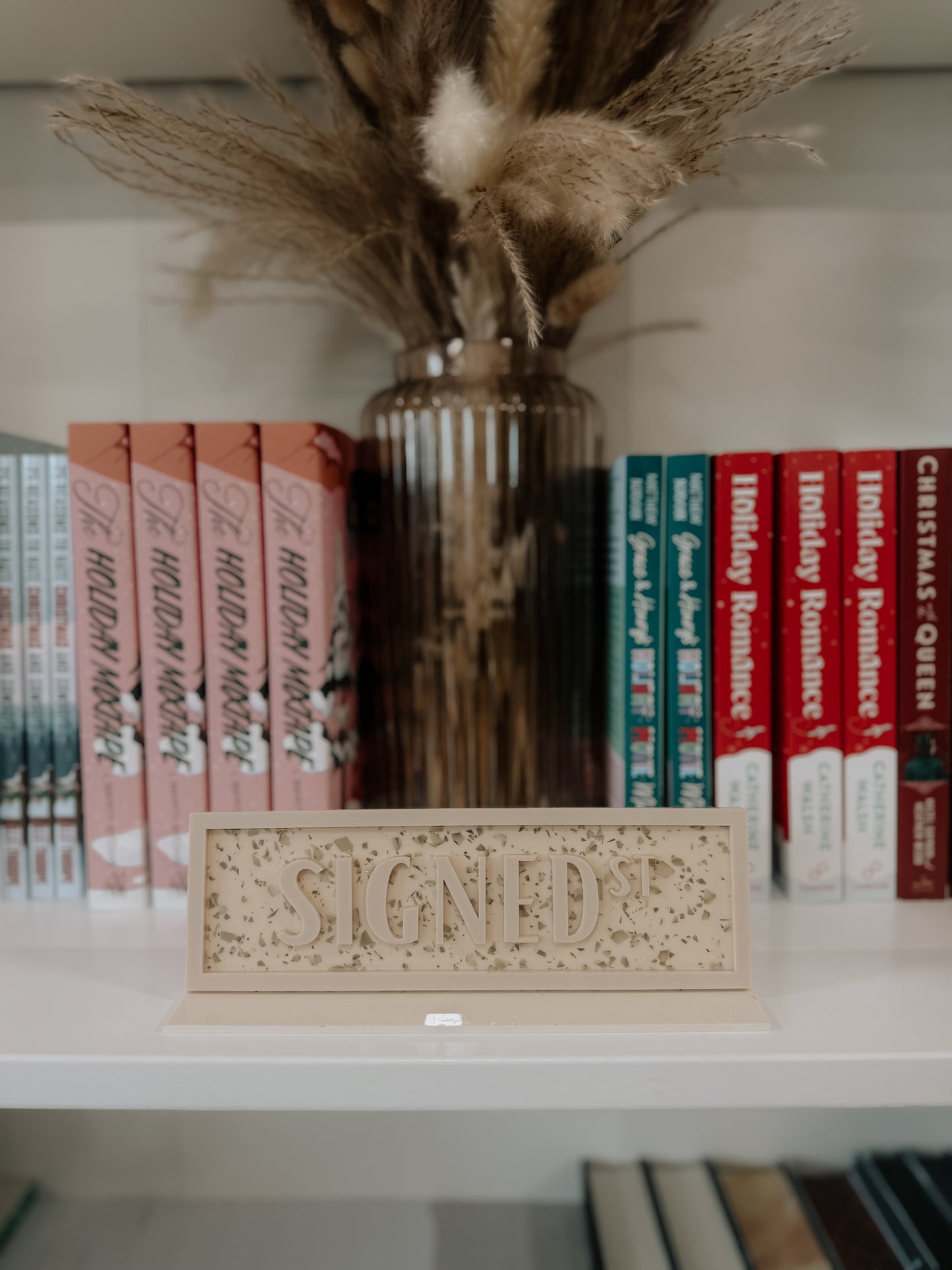 Signed Acrylic Shelf Sign w/ Stand