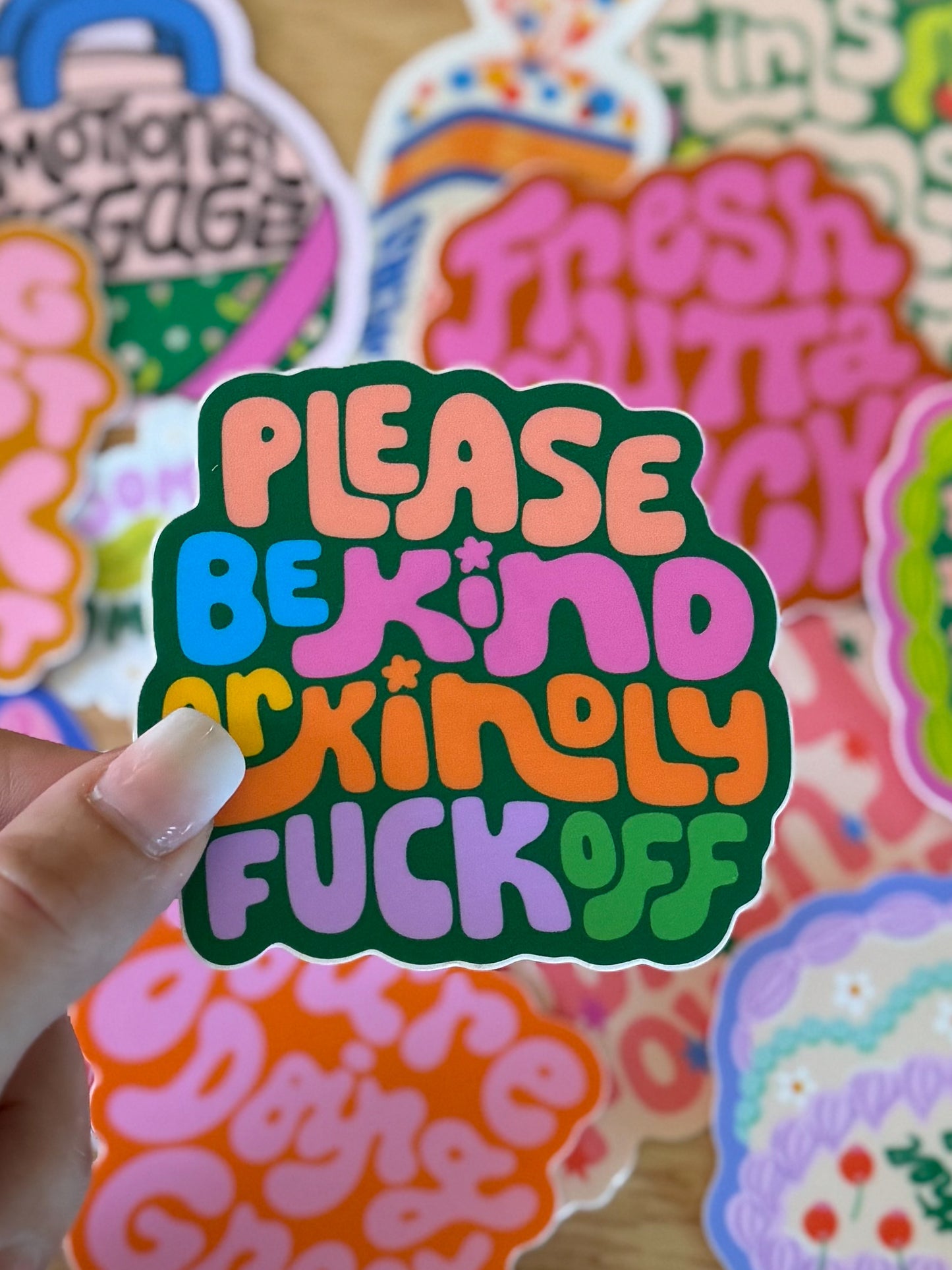 Please Be Kind Sticker