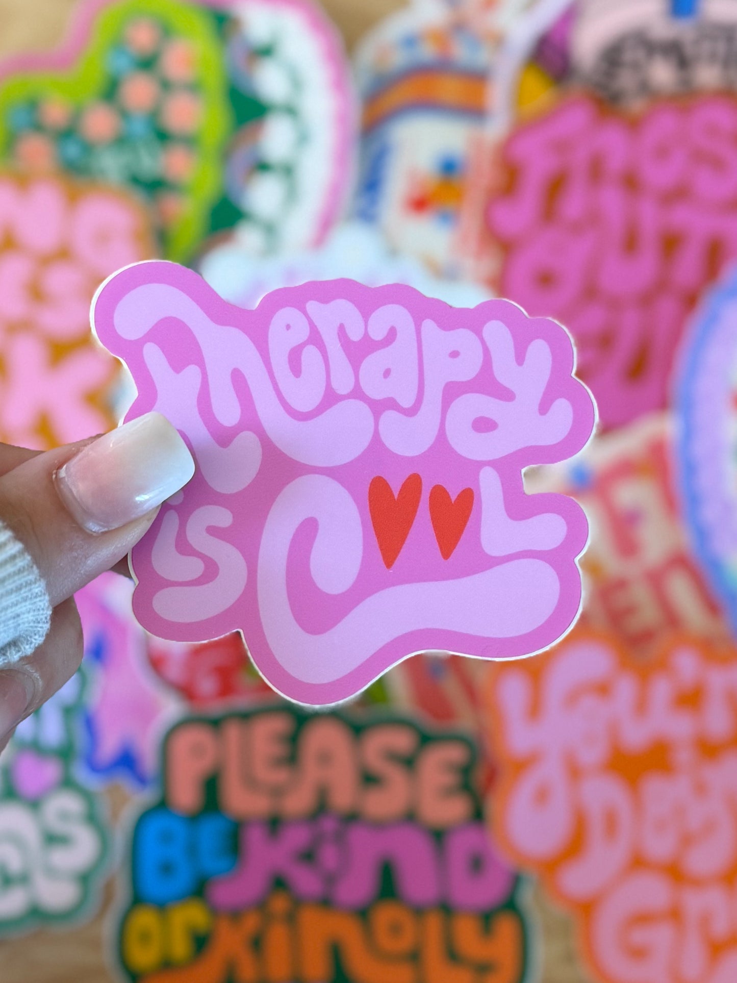 Therapy Is Cool Sticker