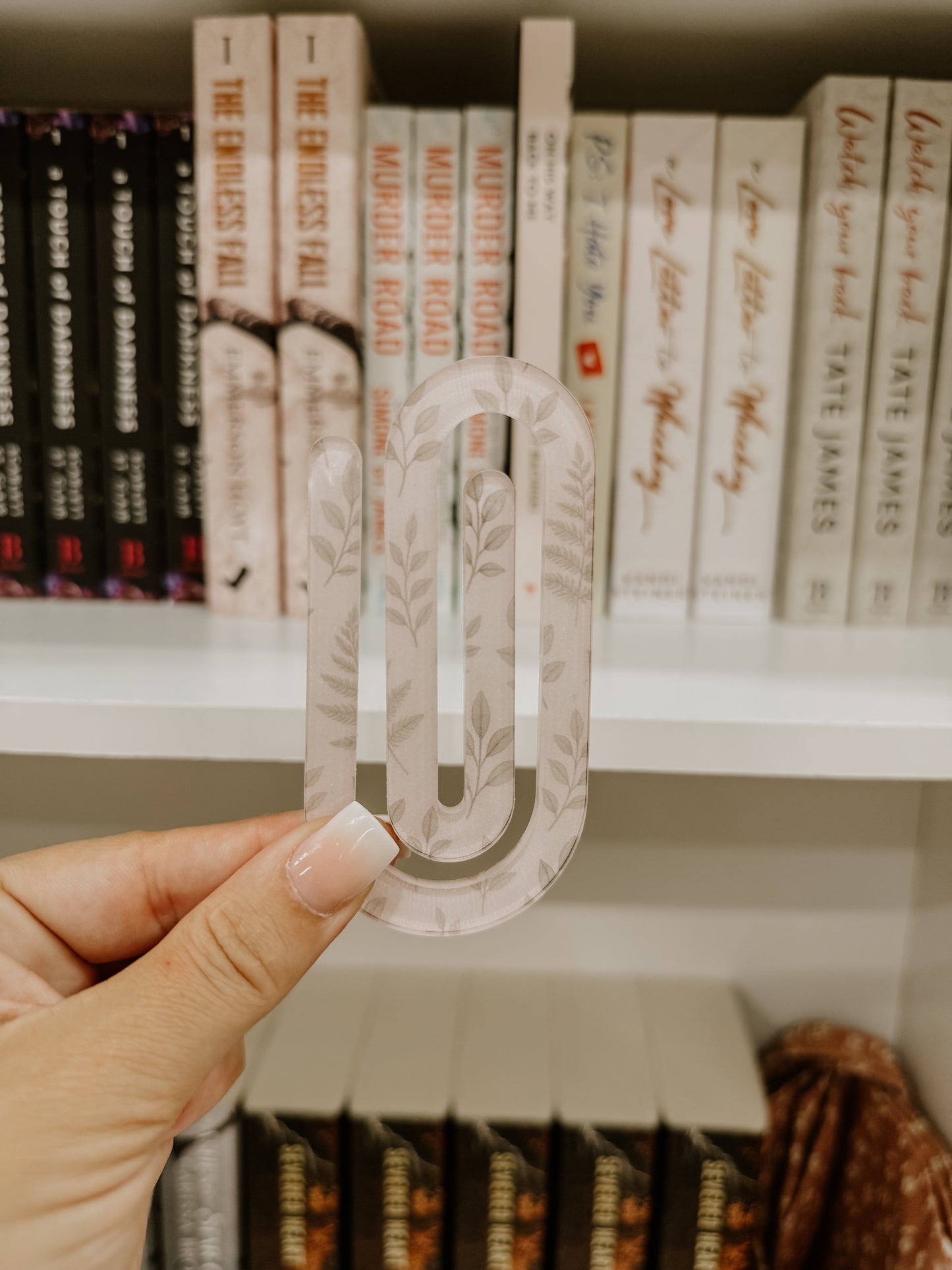 Muted Greenery Jumbo Paperclip Bookmark