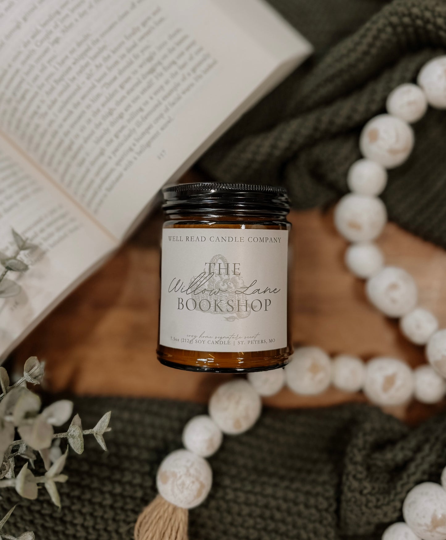 Willow Lane Bookshop Cozy Home Signature Scent 7.5oz Candle