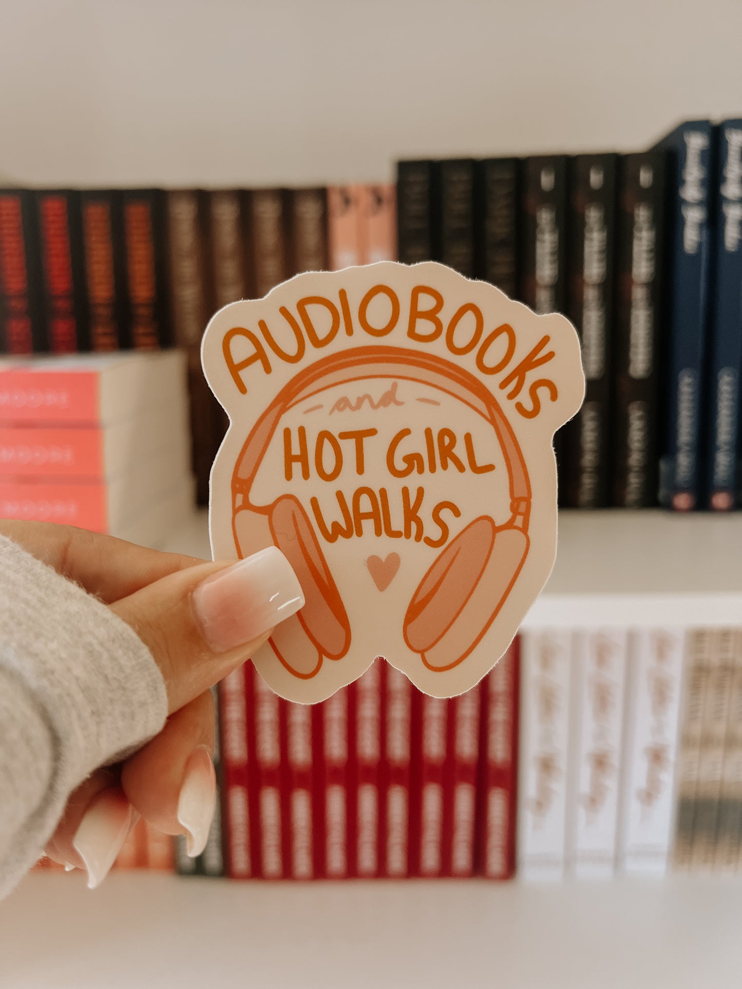 Audiobooks and Hot Girl Walks Vinyl Sticker
