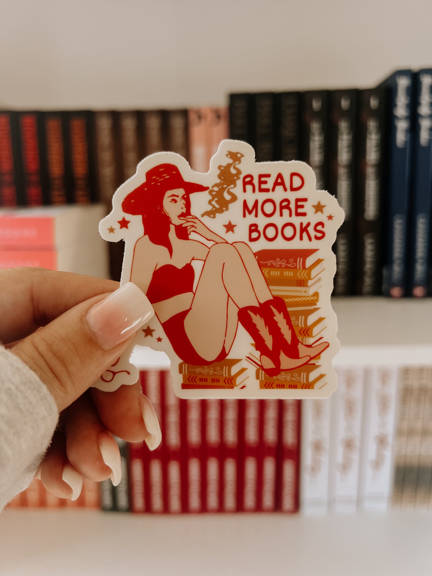 Read More Books Sticker – Cowgirl Style