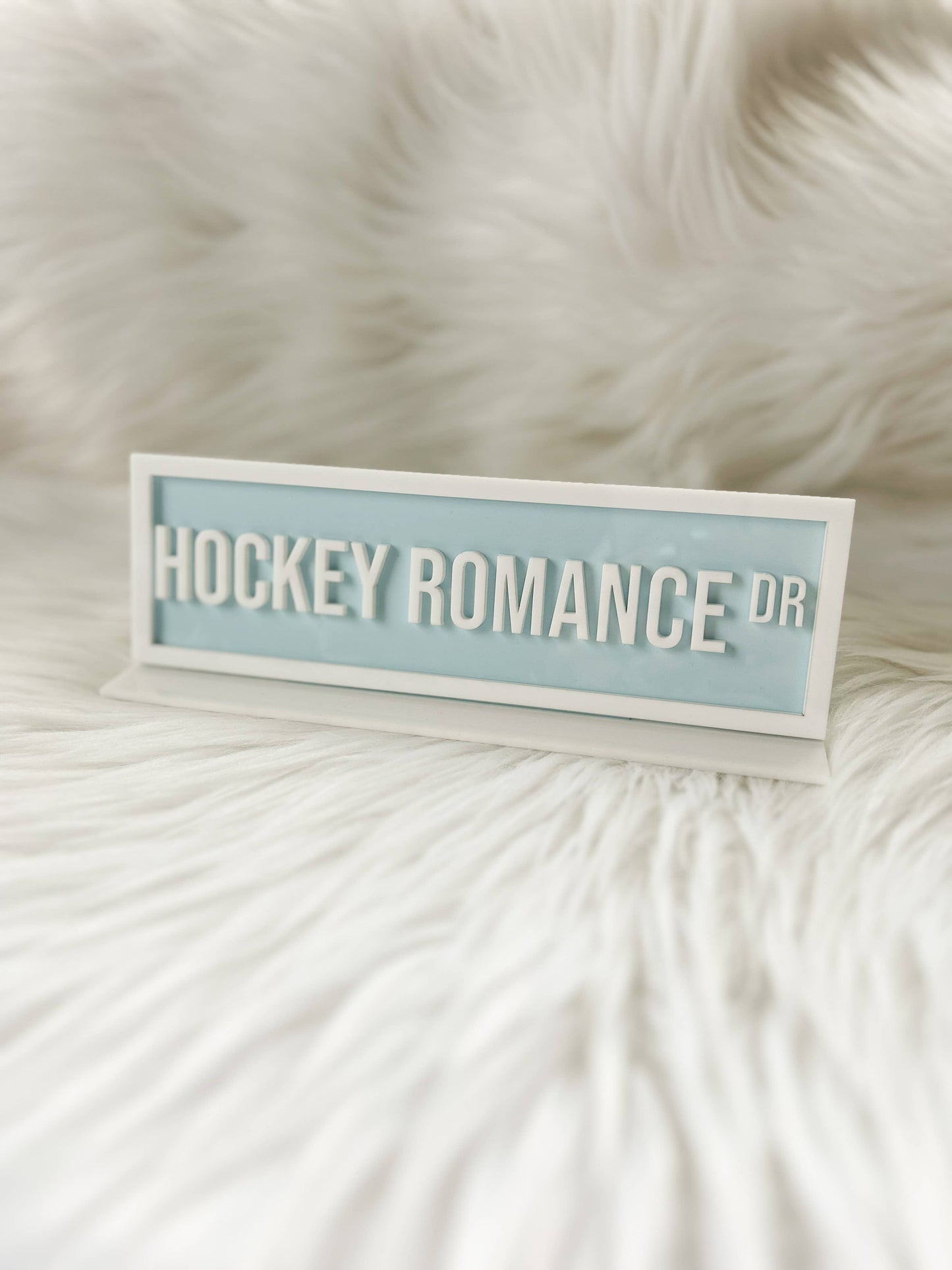 Hockey Romance Dr Acrylic Shelf Sign w/ Stand PRE-ORDER