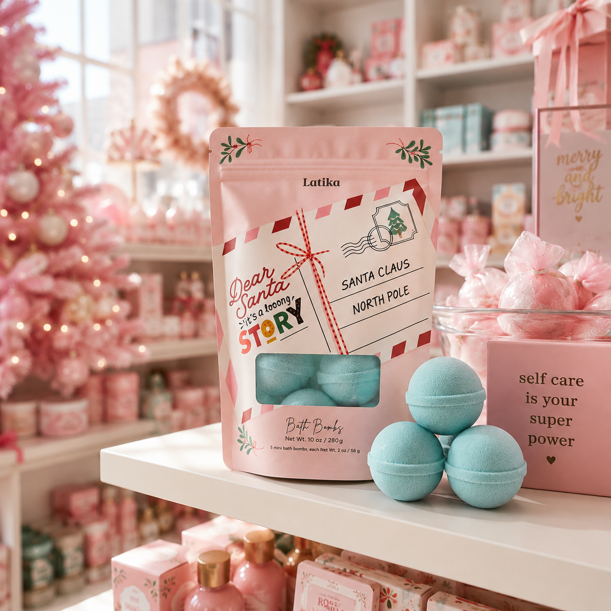 Mini Bath Bombs Gift Bag -Christmas (North Pole Scent)