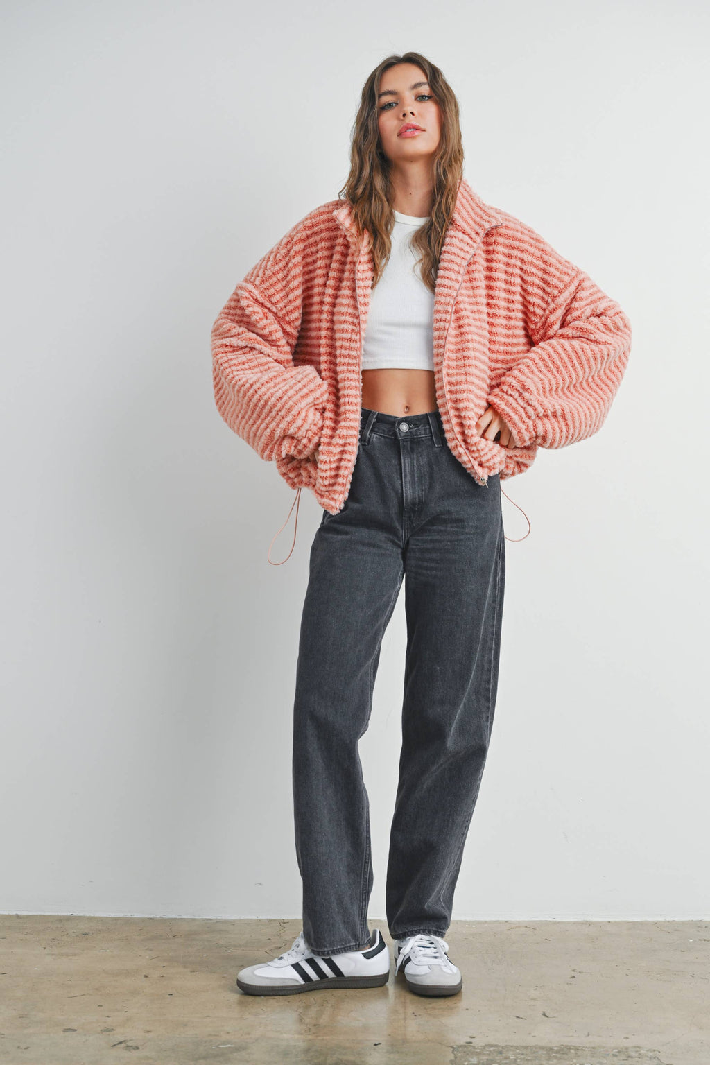 Collared Puffer Jacket-TERRACOTTA