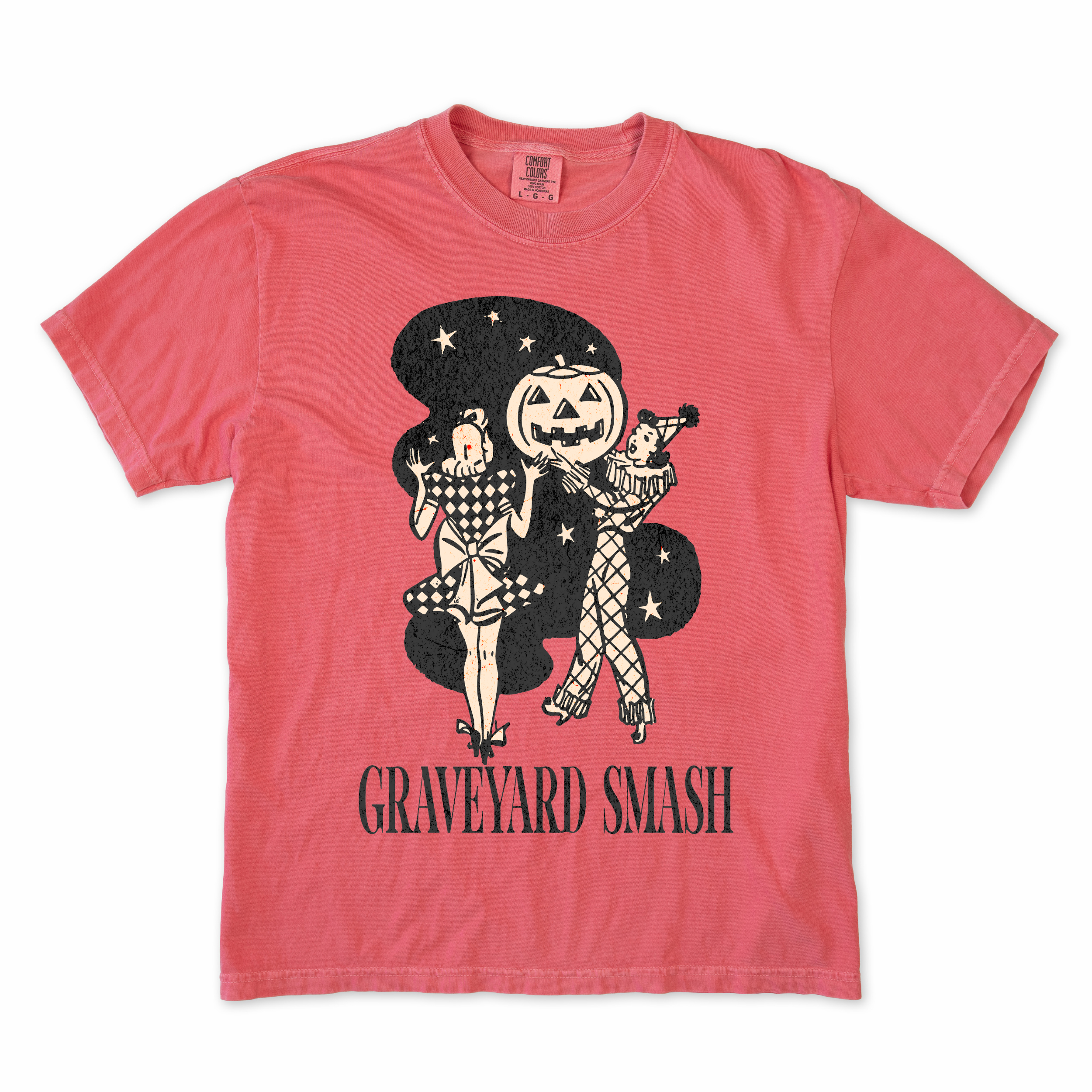 Graveyard Smash Retro Halloween Graphic Tee