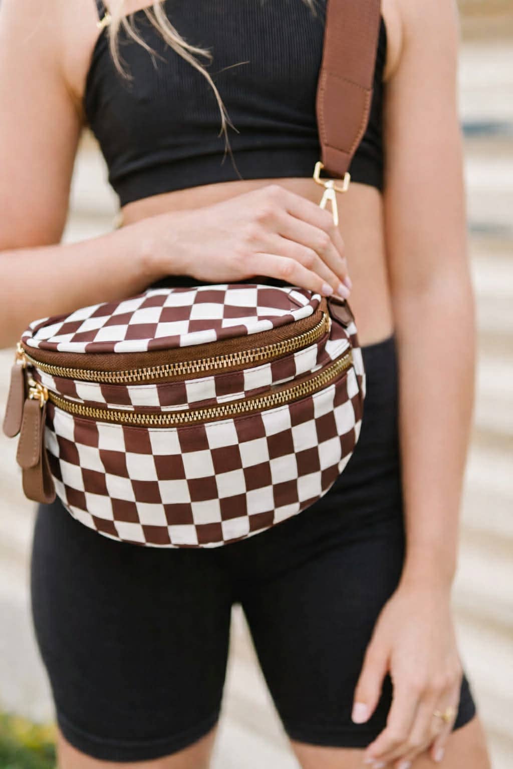Farah Fanny Bum Bag - Espresso Checkered RTS