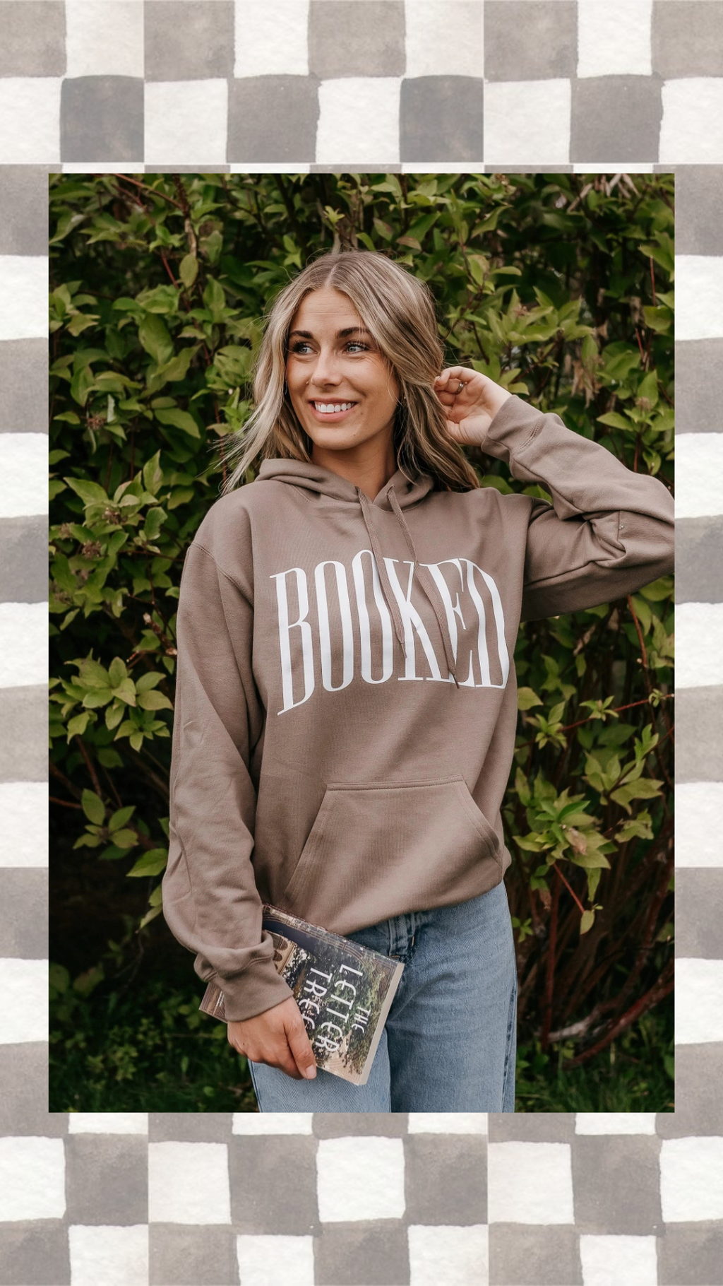 Booked - Softstyle Midweight Hoodie-BROWN-PREORDER