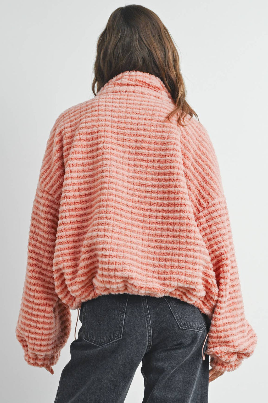 Collared Puffer Jacket-TERRACOTTA