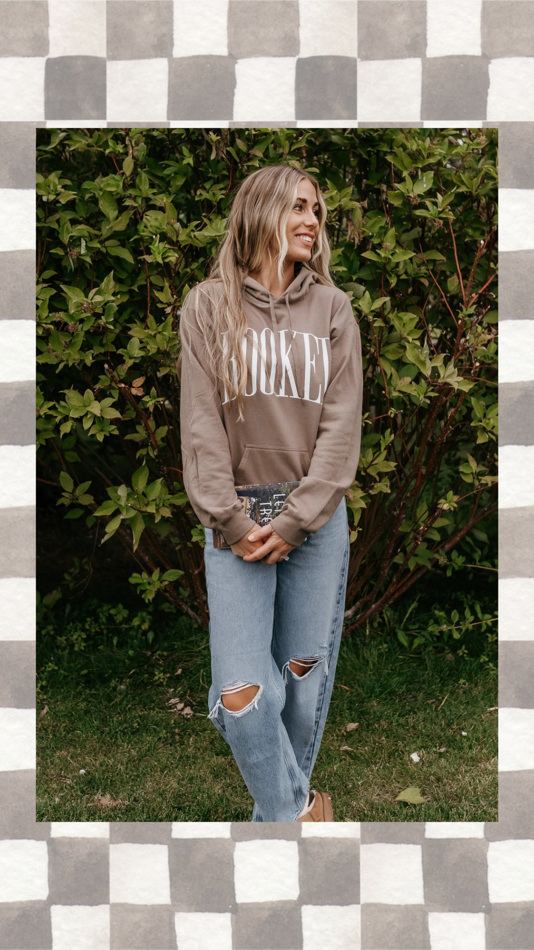 Booked - Softstyle Midweight Hoodie-BROWN-PREORDER