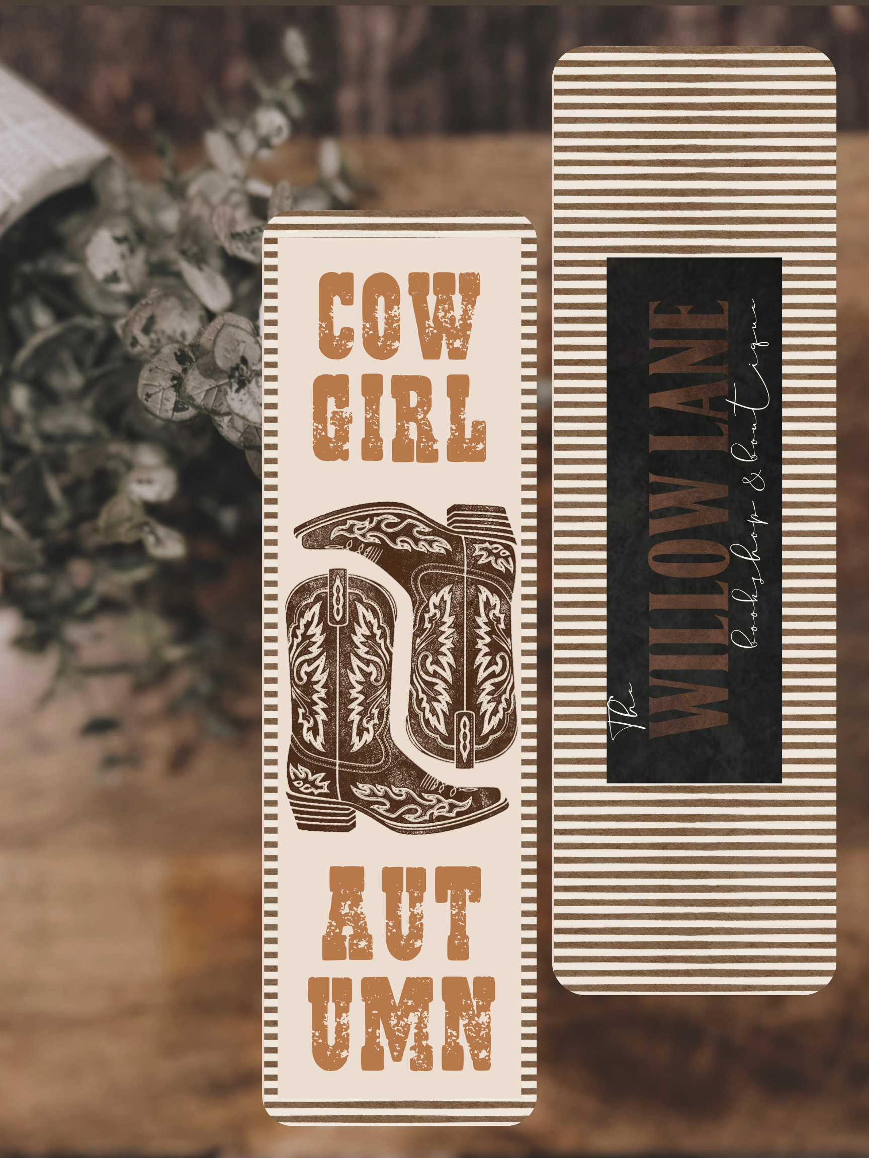 Cowgirl Autumn Bookmark