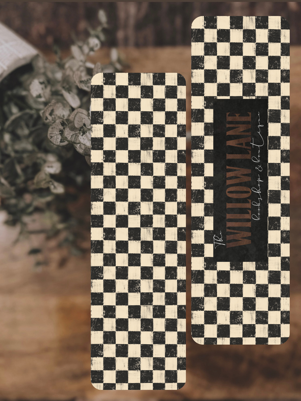 Black Tie Checks Bookmark