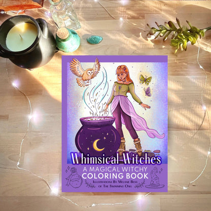 Whimsical Witches Coloring Book For Adults + Teens