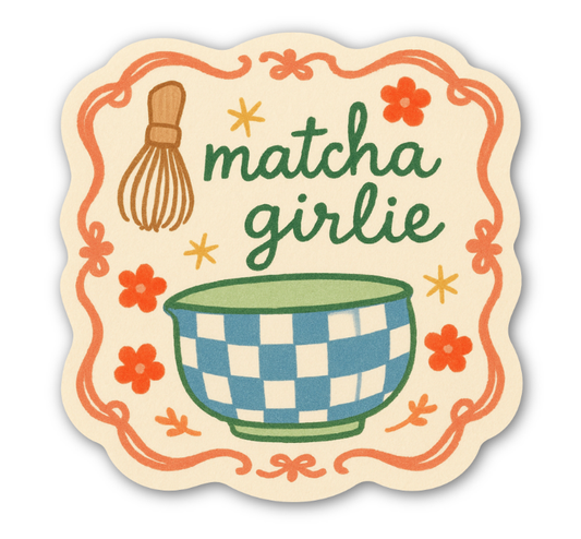 Matcha Girlie Making Sticker – Cozy Aesthetic
