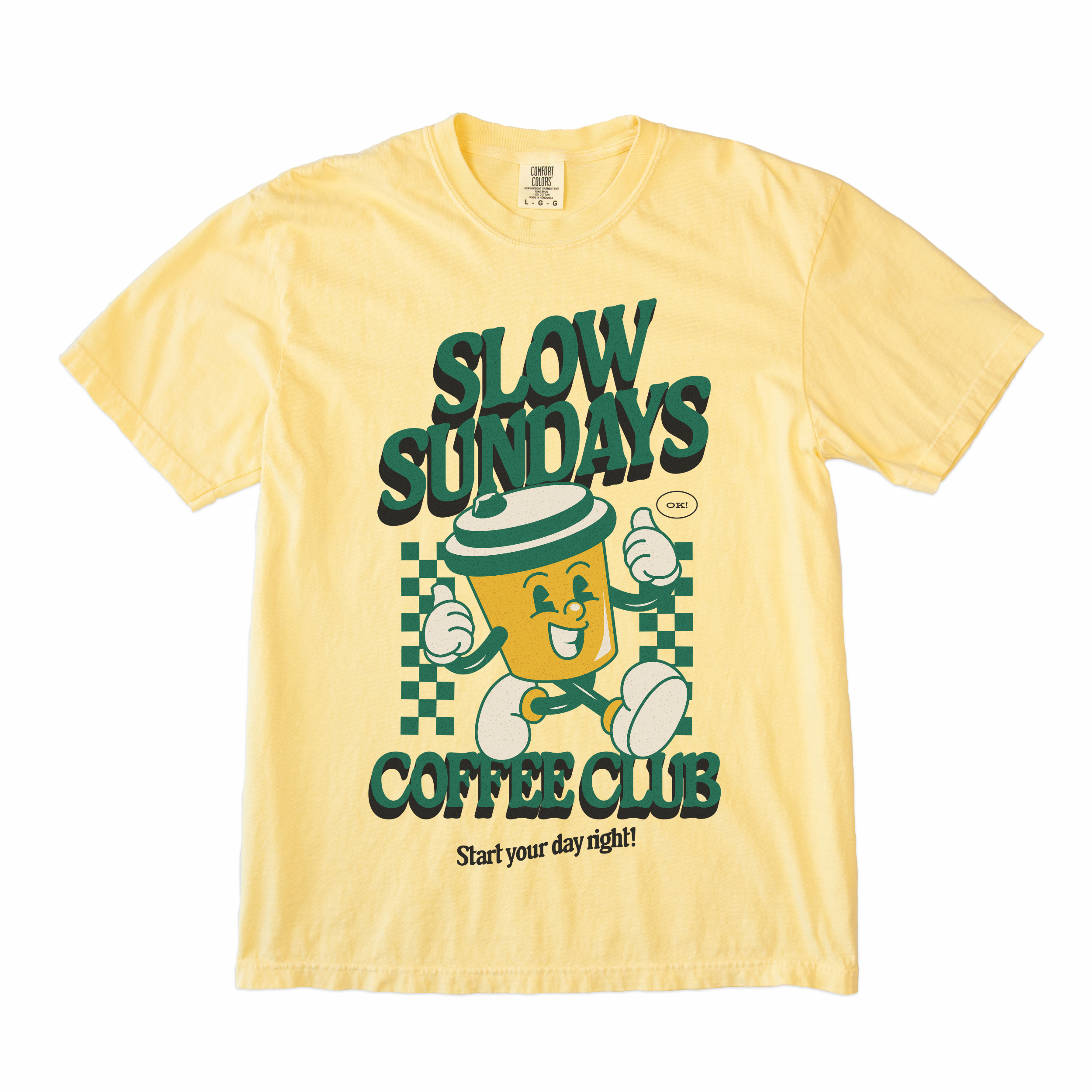 Slow Sundays Coffee Club Retro Graphic Tee