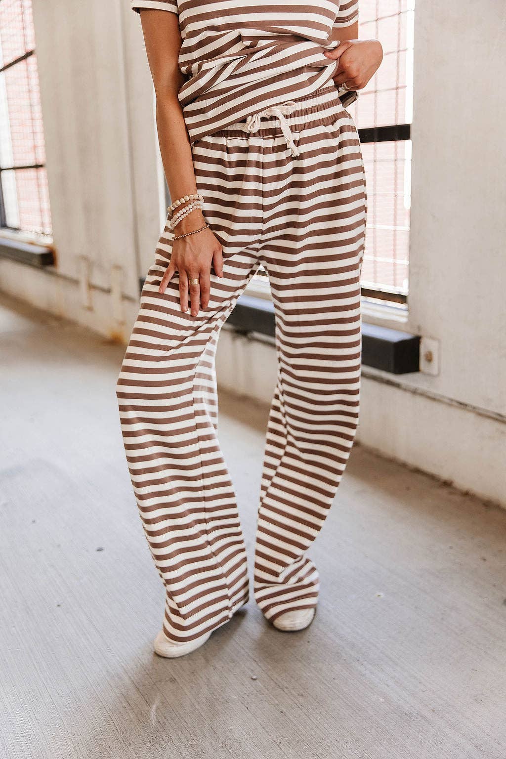 24/7 Pant - Coffee Stripe-PREORDER