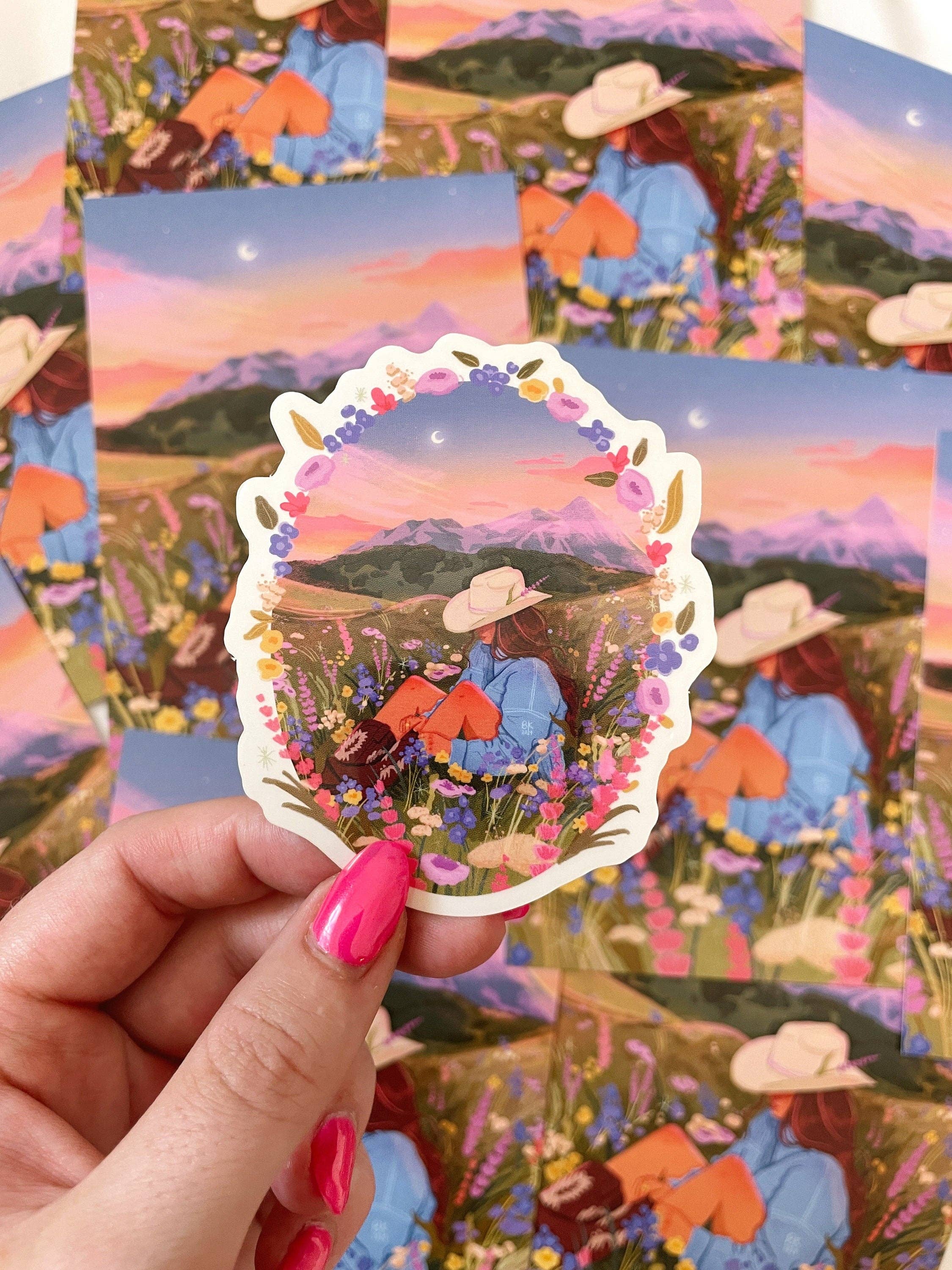 Mountain Meadow Clear Back Sticker