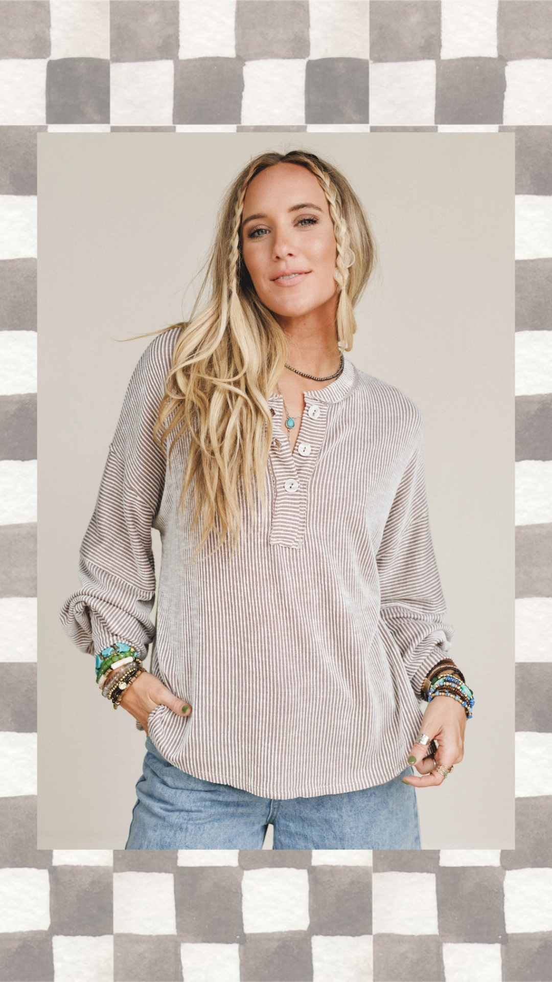 Only This Long Sleeve Top - Taupe