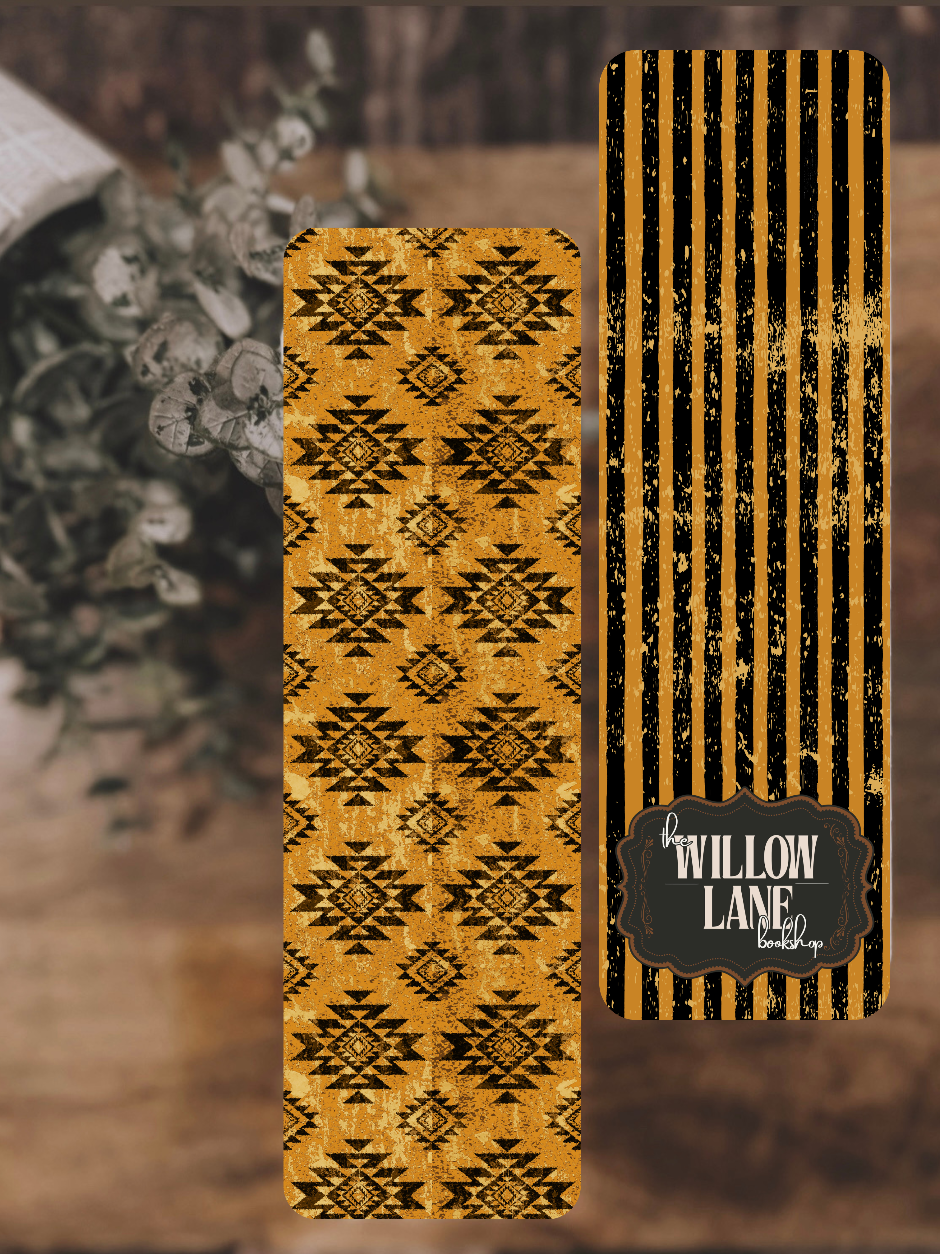 Mustard Aztec Bookmark