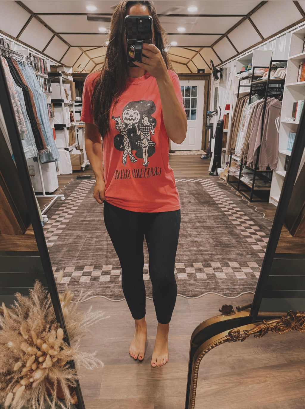 Graveyard Smash Retro Halloween Graphic Tee