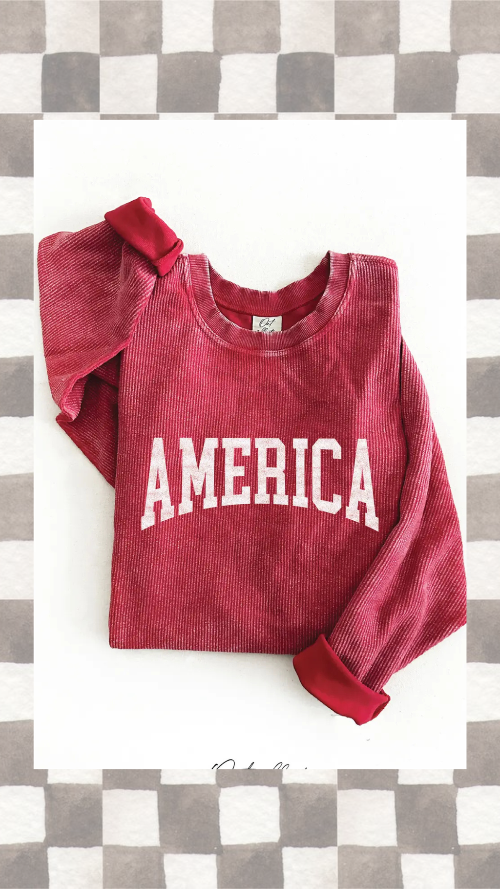 AMERICA Thermal Vintage Pullover