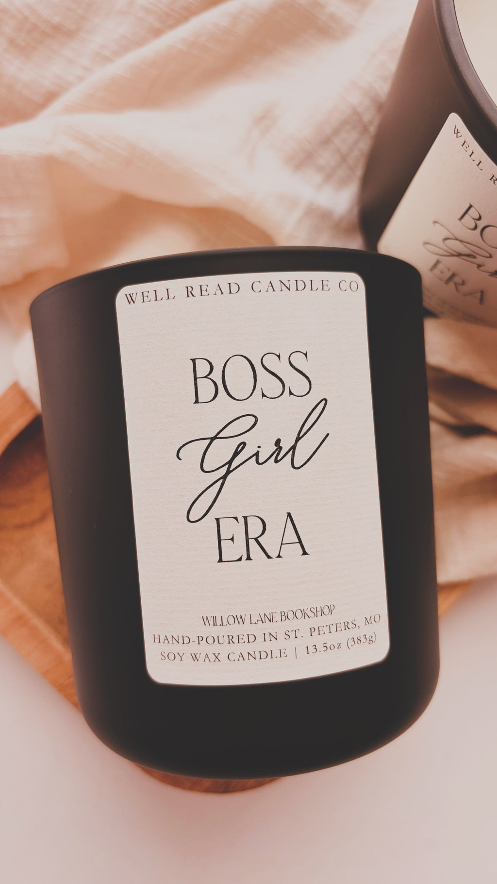 Willow Lane Bookshop-Boss Girl Era- 13.5oz Black Matte Candle