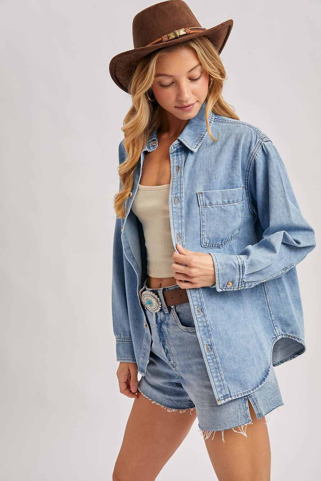 WINSLET OVERSIZED DENIM SHIRT