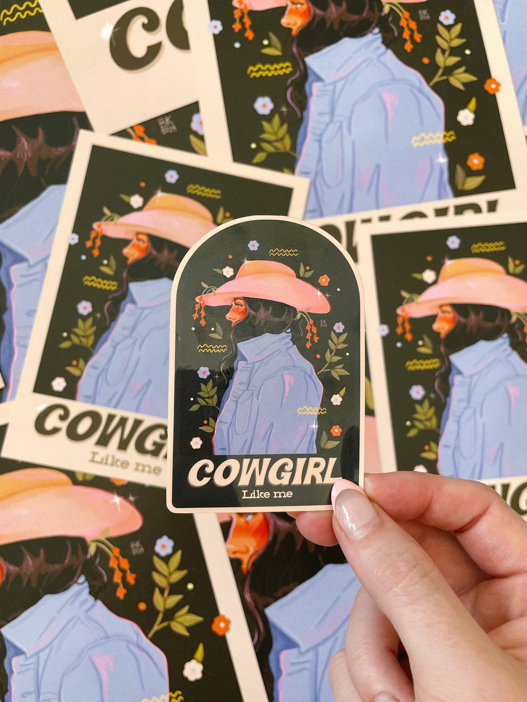 Cowgirl Like Me Dark Sticker