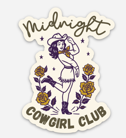 Midnight Cowgirl Sticker 