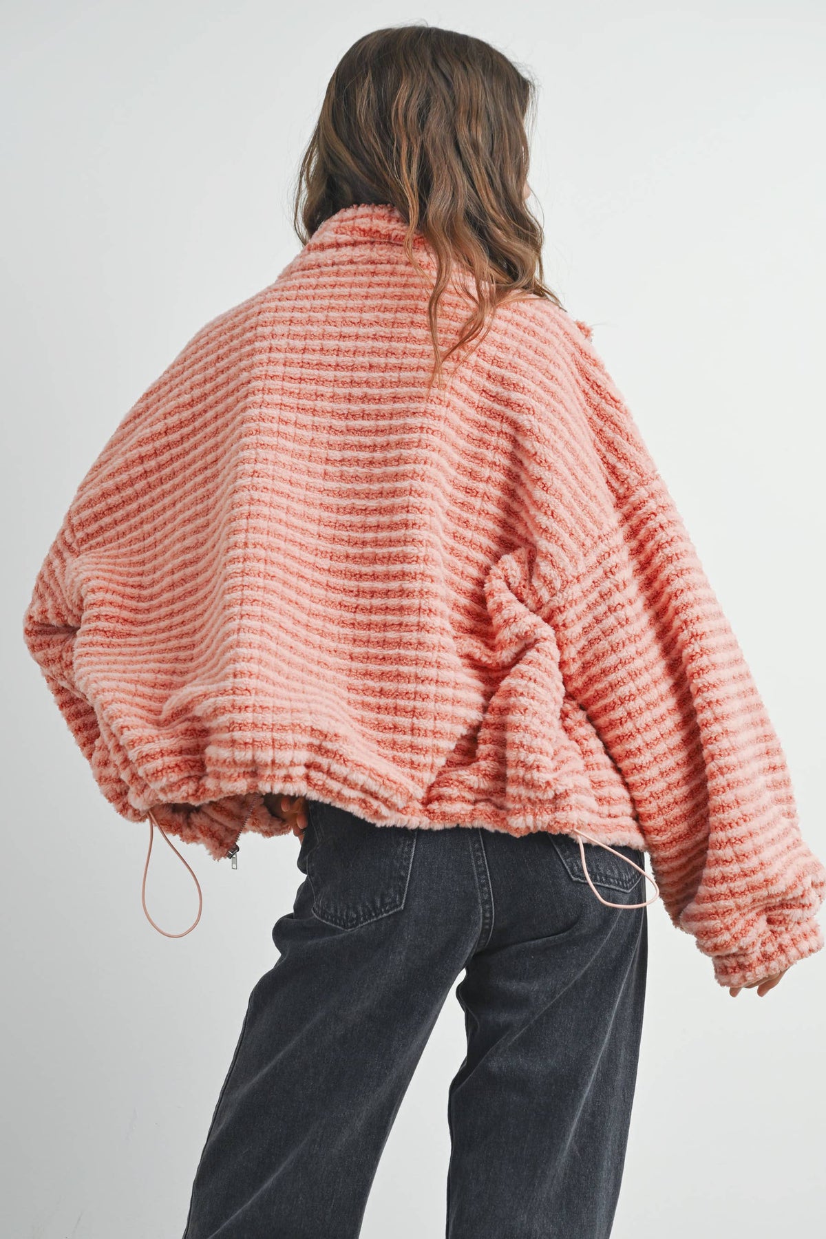Collared Puffer Jacket-TERRACOTTA