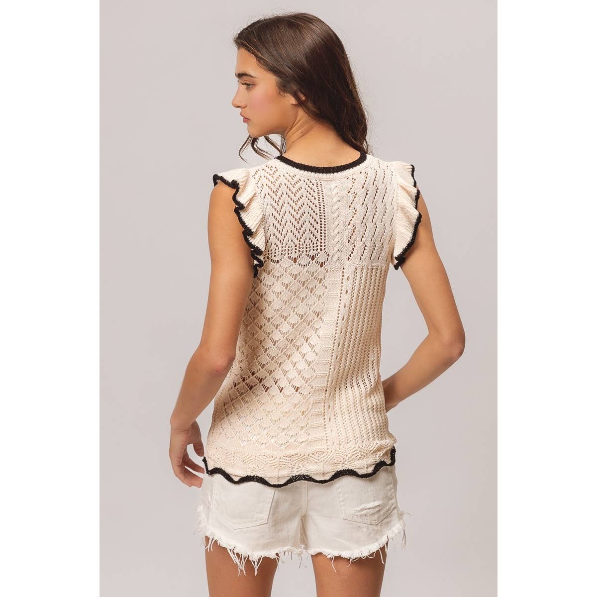 Mabel Contrast Knit Top