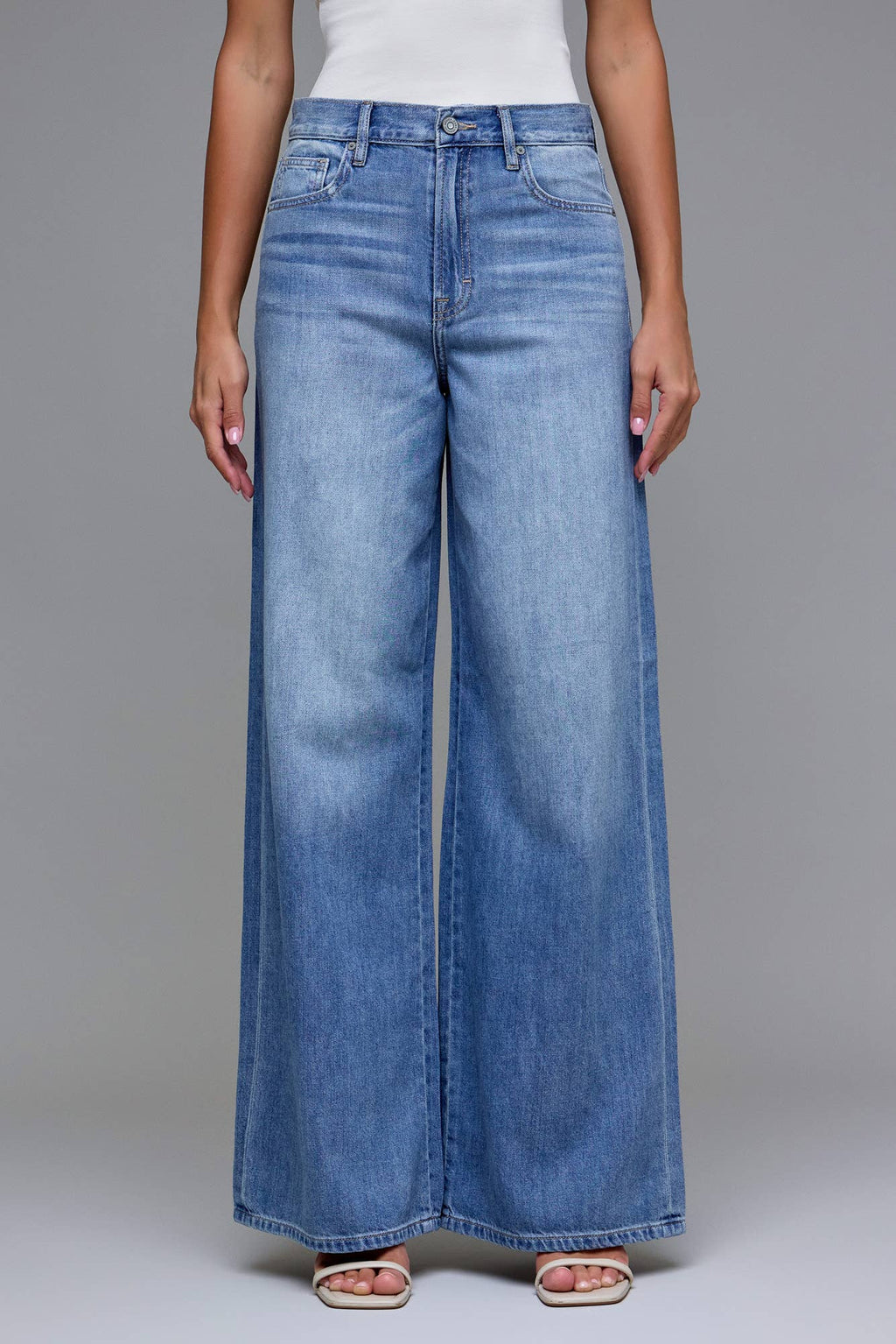 Lainey Medium Wash  Wide Leg Jeans