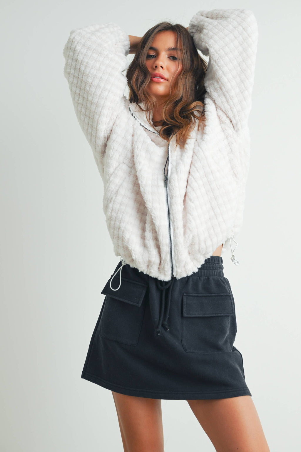 Collared Puffer Jacket-TERRACOTTA