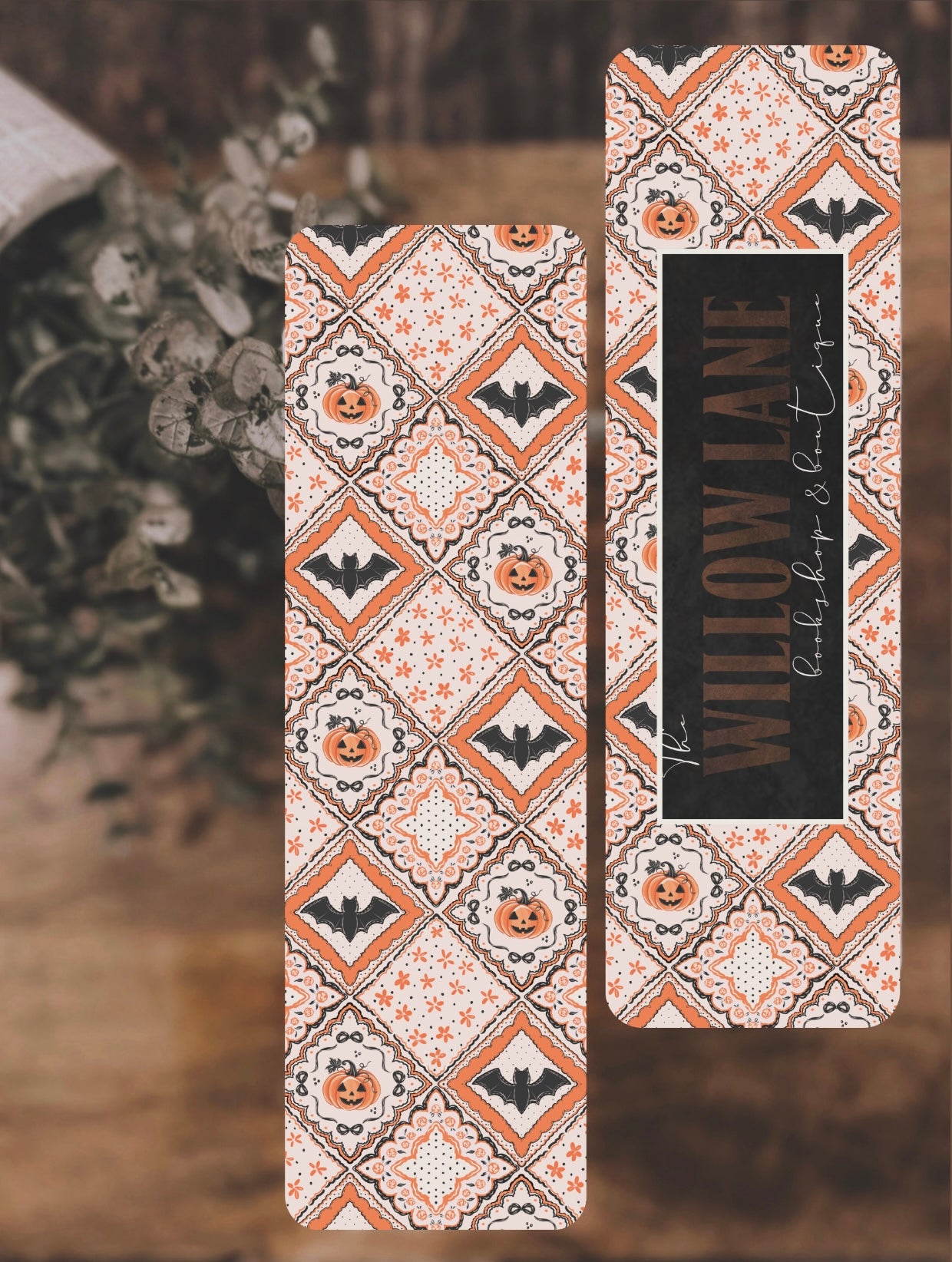 October Quilt Bookmark