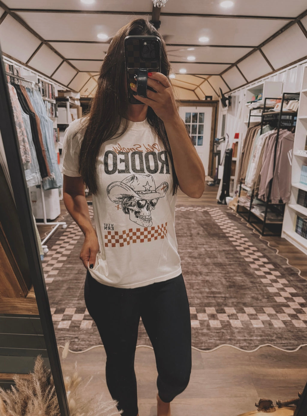Old Smoky Rodeo Cowboy Skeleton Graphic Tee