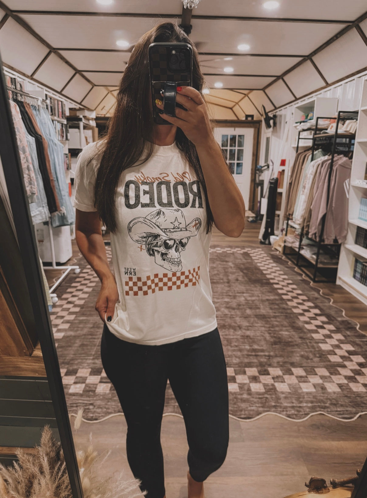 Old Smoky Rodeo Cowboy Skeleton Graphic Tee