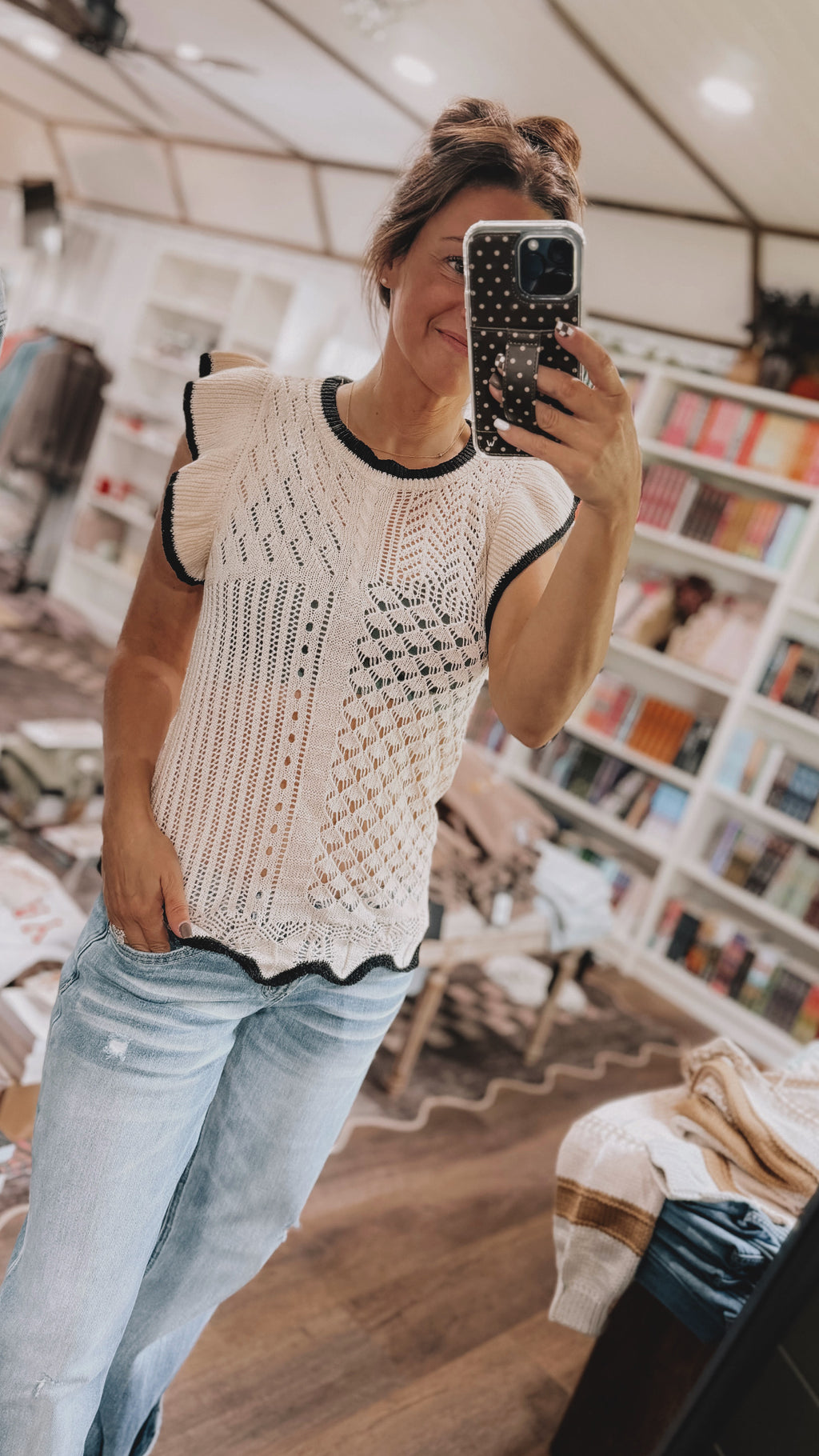 Mabel Contrast Knit Top