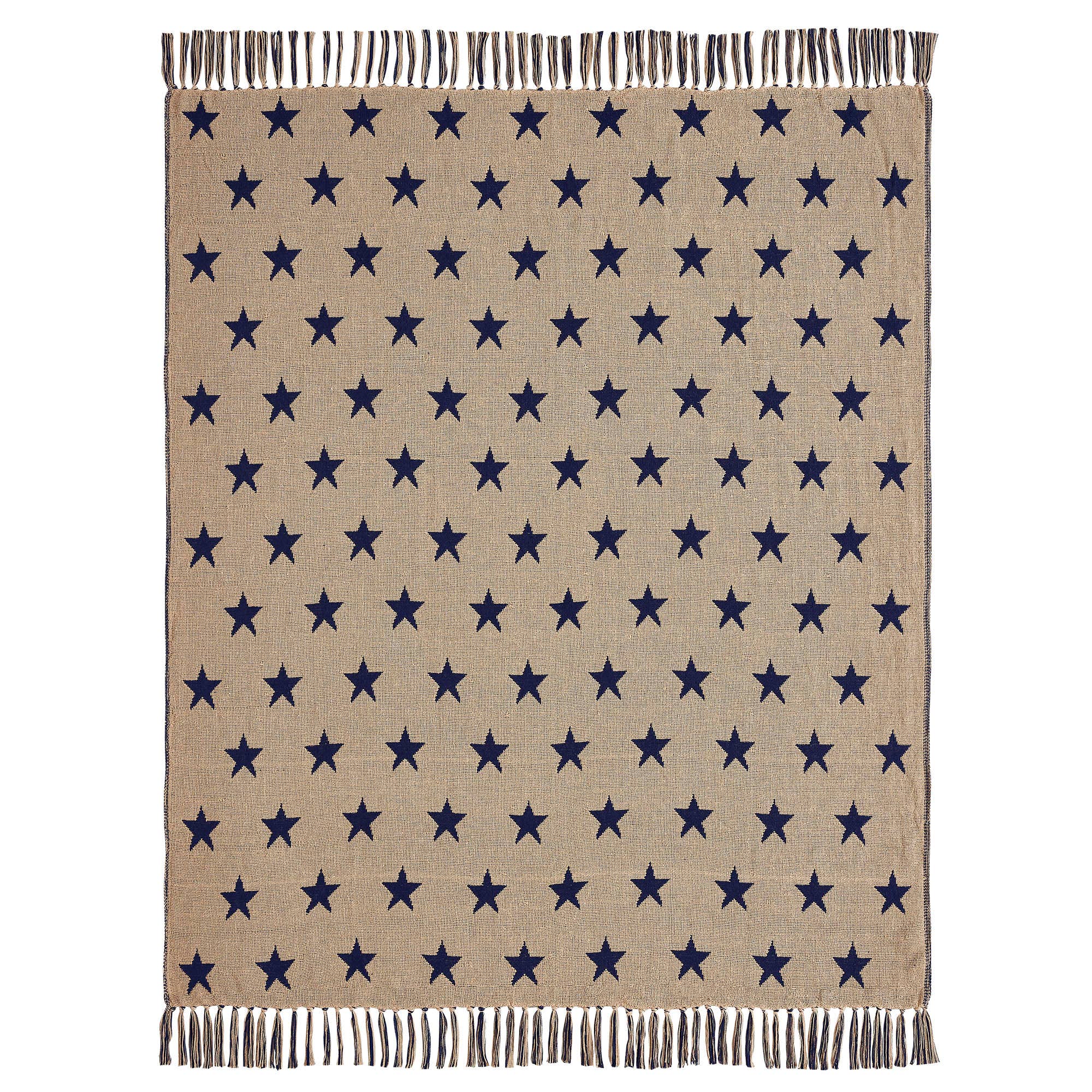 Patriotic Star Woven Throw Blanket Americana