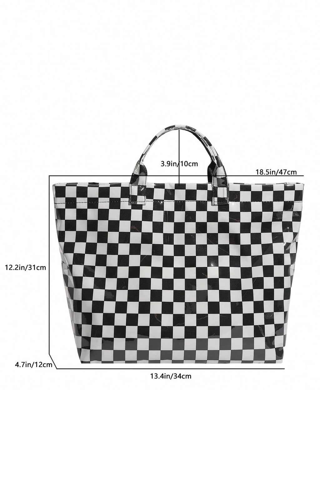 Checked Patterned Tote Bag