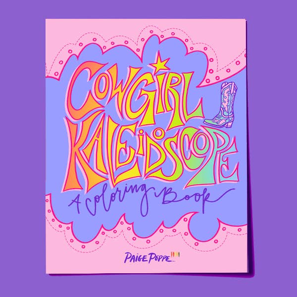 "Cowgirl Kaleidoscope" Coloring Book