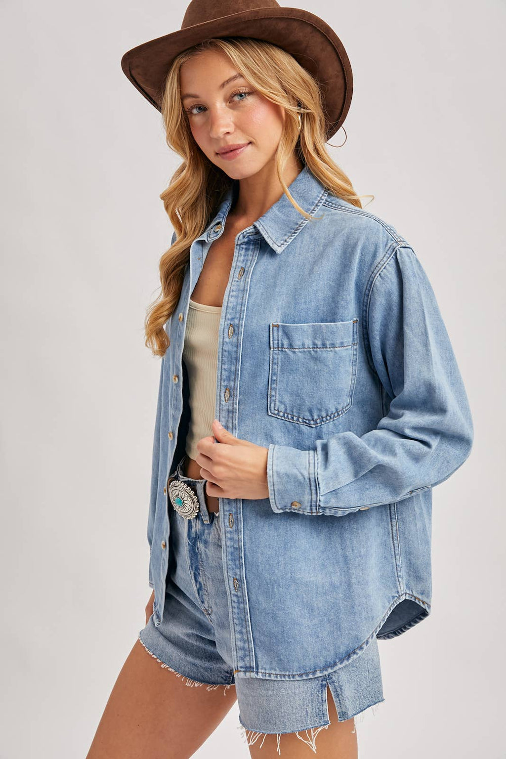 WINSLET OVERSIZED DENIM SHIRT