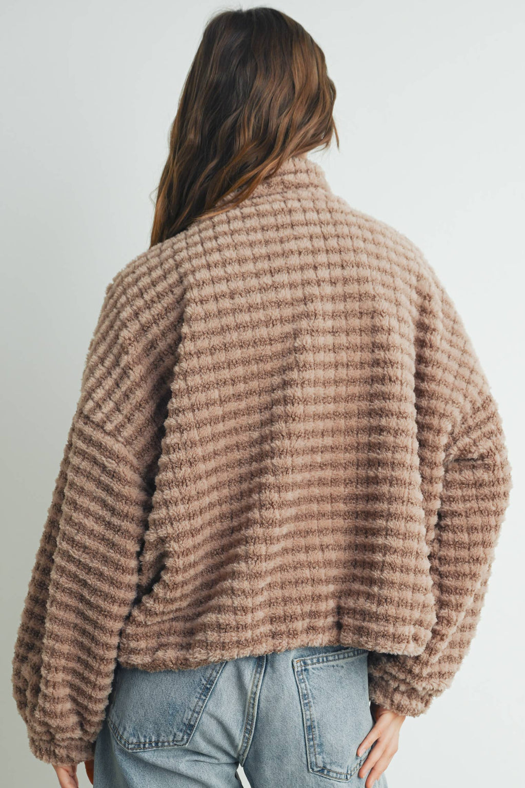 Collared Puffer Jacket-TERRACOTTA