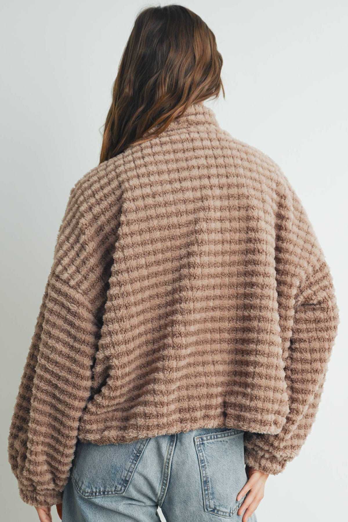 Collared Puffer Jacket-TERRACOTTA