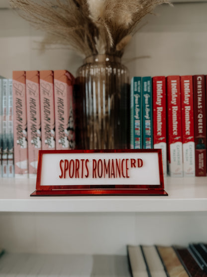 Sports Romance Acrylic Shelf Sign w/ Stand
