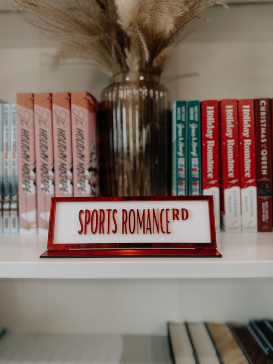 Sports Romance Acrylic Shelf Sign w/ Stand